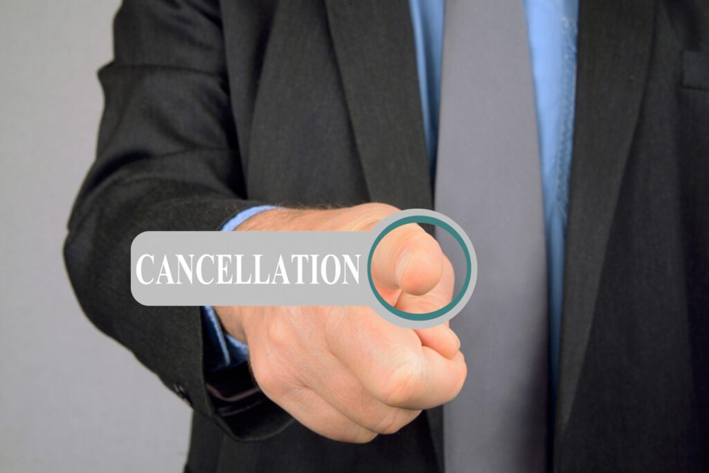 Cancellation of card